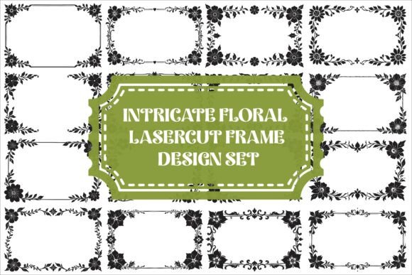 Download Intricate Floral Laser Cut Frame Set - Frame set Collection