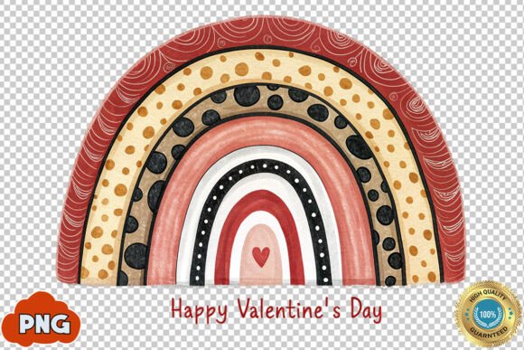 Download Boho Rainbow Valentine's Day PNG Clipart - Premium Resources