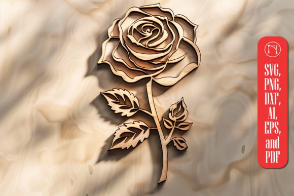 Download Laser Cut Wood Flower Rose SVG Cut File - Cut file Collection