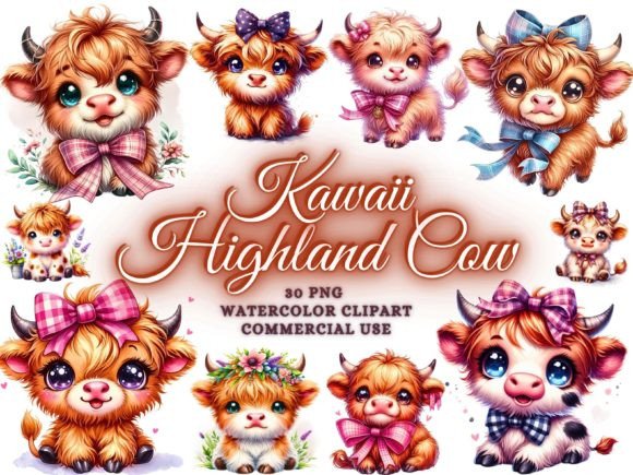Download Baby Highland Cow Clipart - Kawaii Png - Baby Collection