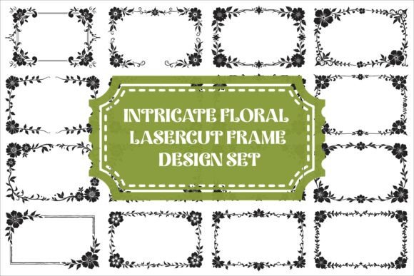 Download Intricate Floral Laser Cut Frame Set - Frame set Collection