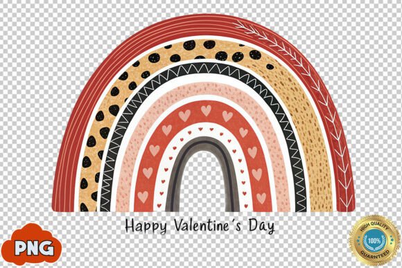 Download Boho Rainbow Valentine's Day PNG Clipart - Premium Resources