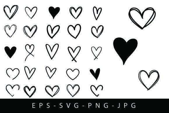 Download Heart SVG Bundle, Heart Doodle Cliparts, - Heart doodle Collection