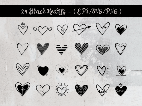 Download Hand Drawn Black Heart Doodle - Heart doodle Collection