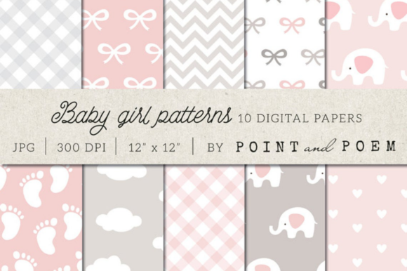 Download Baby Girl Patterns Pink Digital Paper - Baby Collection