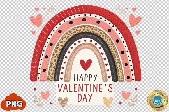 Download Boho Rainbow Valentine's Day PNG Clipart - Premium Resources