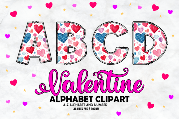 Download Valentine Heart Doodle Alphabets PNG - Heart doodle Collection