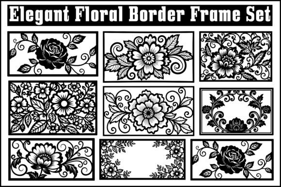 Download Vintage Floral Border Frame Set - Frame set Collection